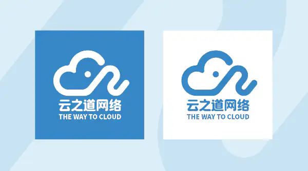 云之道标志蓝底与白底版本